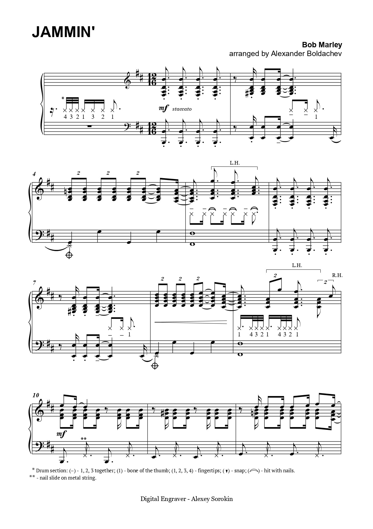 Bob Marley - Jammin (PDF version)
