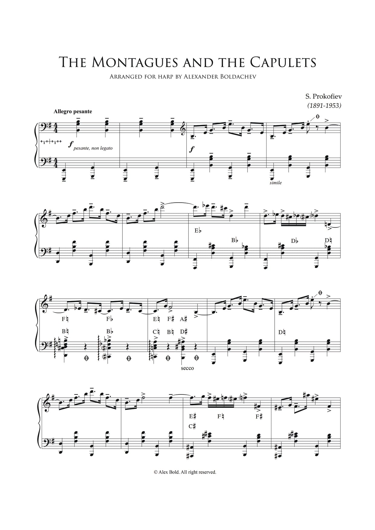 Sergei Prokofiev - Dance of the Knights (PDF version)